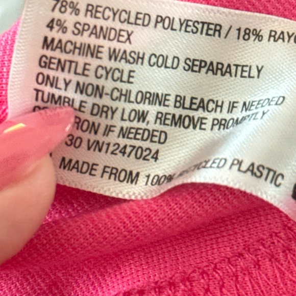 A New Day • NWT Pink Barbiecore Ruched Side Midi Dress 1X Summer Sleeveless - Picture 11 of 11